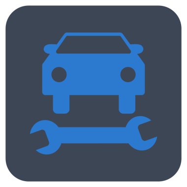 Araba tamir düz kare vektör simgesi