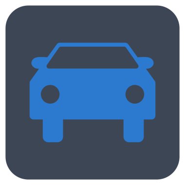 Araba düz kare vektör simgesi