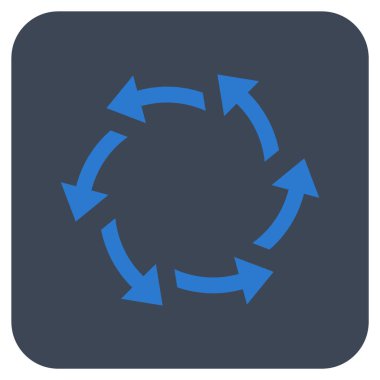 Santrifüj oklar düz kare vektör simgesi