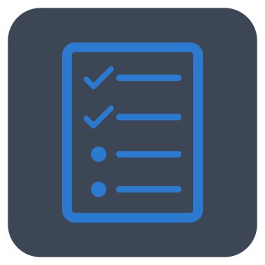 Vektör simgesi denetim listesi sayfa düz kare