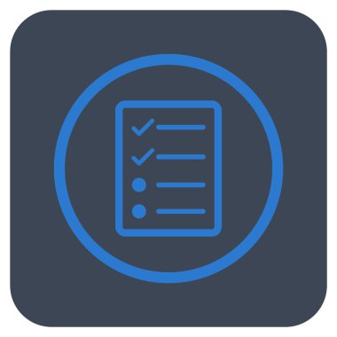 Vektör simgesi denetim listesi sayfa düz kare