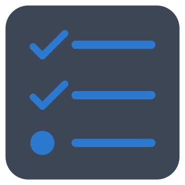 Denetim listesi düz kare vektör simgesi