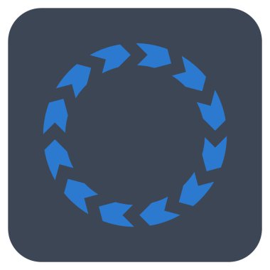 Dolaşım düz kare vektör simgesi