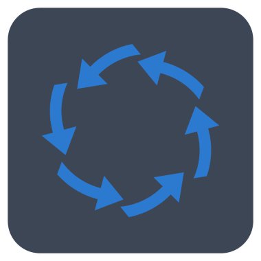 Dolaşım düz kare vektör simgesi