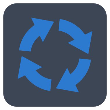 Dolaşım düz kare vektör simgesi