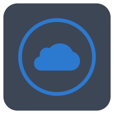 Bulut düz kare vektör simgesi