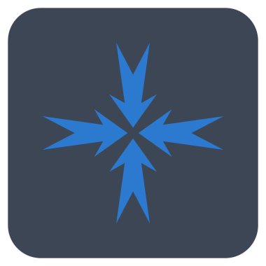 Sıkıştırma OK düz kare vektör simgesi