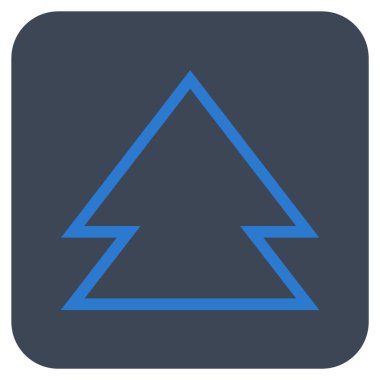 Düz yukarı yön vektör simgesi kare