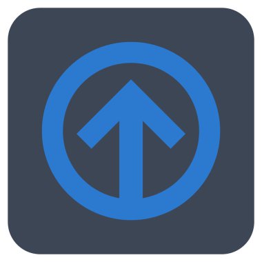 Düz yukarı yön vektör simgesi kare