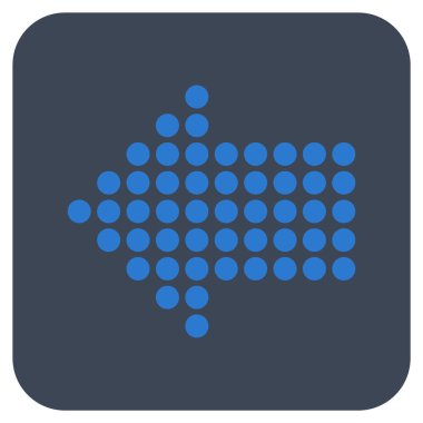 Noktalı Ok düz yaptı vektör simgesi kare