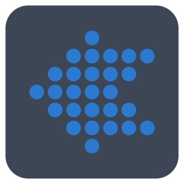 Noktalı Ok düz yaptı vektör simgesi kare