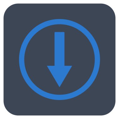 Yuvarlak ok düz kare vektör simgesi