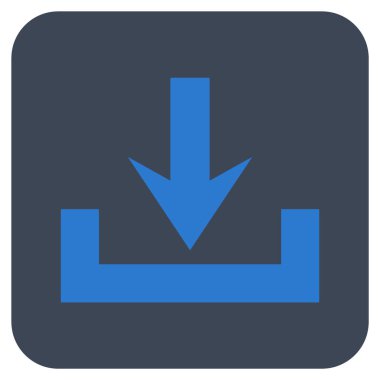 Düz kare vektör simge indirme