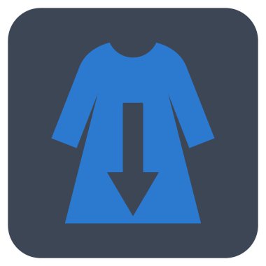 Kadın elbise düz kare vektör simge indir