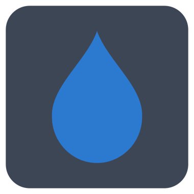 Düz kare vektör simge damla