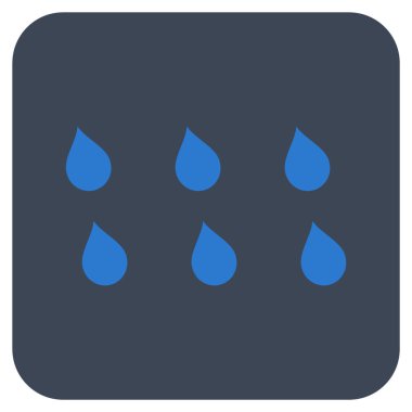 Damla düz kare vektör simgesi