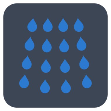 Damla düz kare vektör simgesi