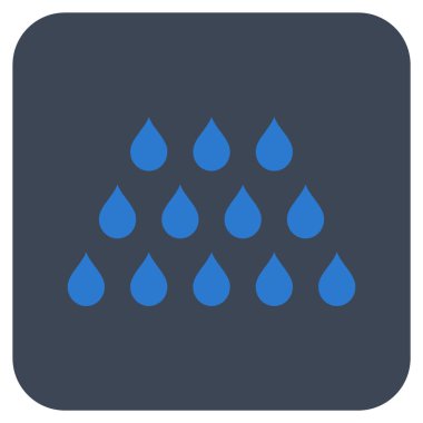 Damla düz kare vektör simgesi