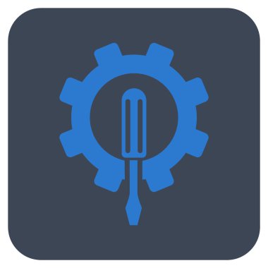 Düz kare vektör simge mühendislik