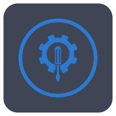 Düz kare vektör simge mühendislik