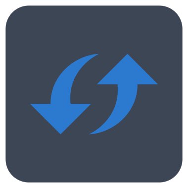 Exchange oklar düz kare vektör simgesi