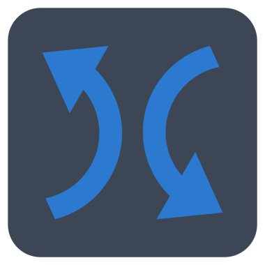 Exchange oklar düz kare vektör simgesi