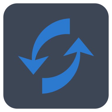 Exchange oklar düz kare vektör simgesi