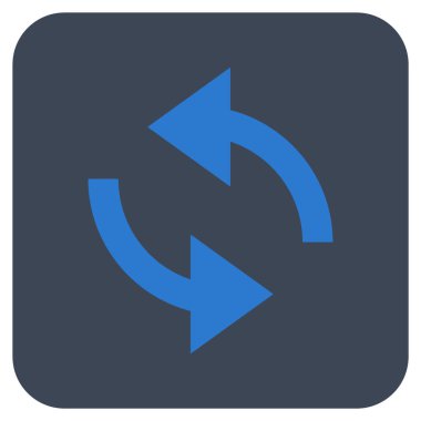 Exchange oklar düz kare vektör simgesi