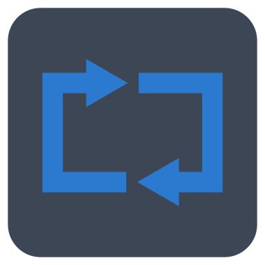 Exchange oklar düz kare vektör simgesi