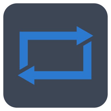 Exchange oklar düz kare vektör simgesi