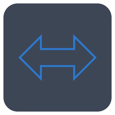 Exchange yatay düz kare vektör simgesi