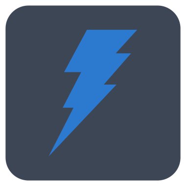 Düz kare vektör simge yürütmek