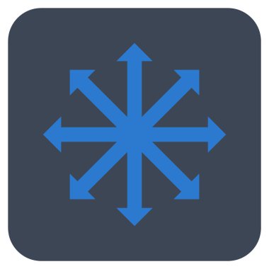 Oklar düz kare vektör simgesini genişletin