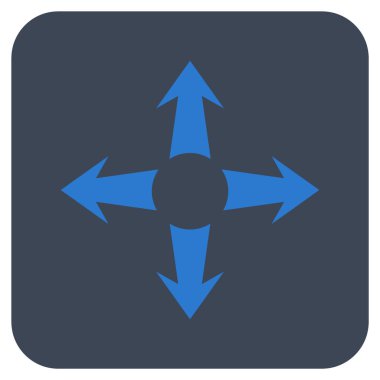 Oklar düz kare vektör simgesini genişletin