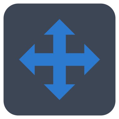 Oklar düz kare vektör simgesini genişletin