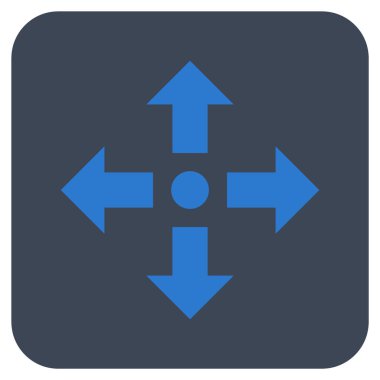 Oklar düz kare vektör simgesini genişletin