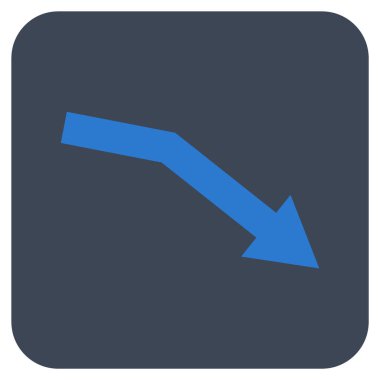 Trend düz kare vektör simge başarısız