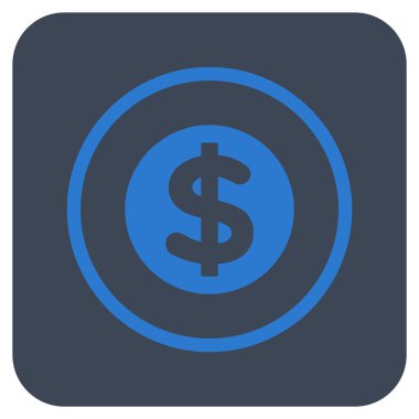 Finans düz kare vektör simgesi