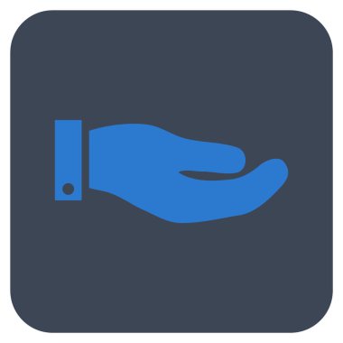 El düz kare vektör simgesi