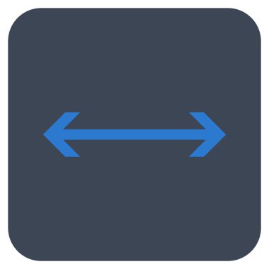 Vektör simge yatay Flip düz kare