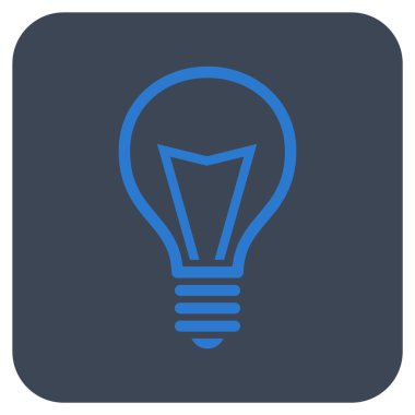 Lamba ampul düz kare vektör simgesi