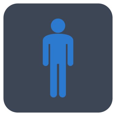 Adam düz kare vektör simgesi