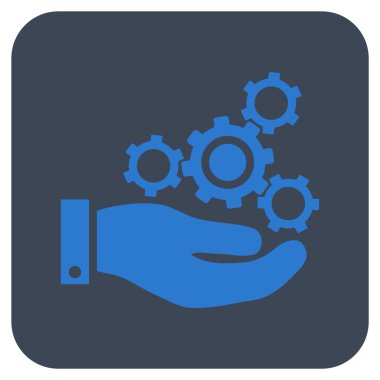 Vektör simge mekanik Servisi düz kare