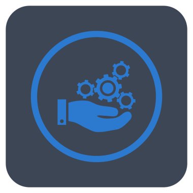 Vektör simge mekanik Servisi düz kare