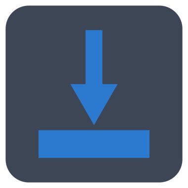 Alt düz kare vektör simgesi hareket