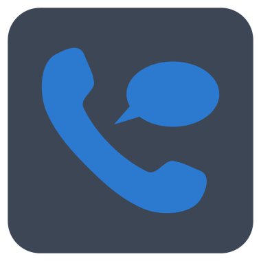 Telefon iletisi düz kare vektör simgesi