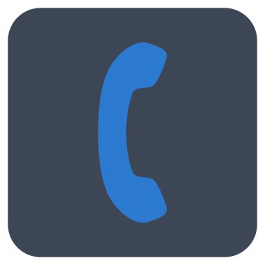 Telefon alıcı düz kare vektör simgesi