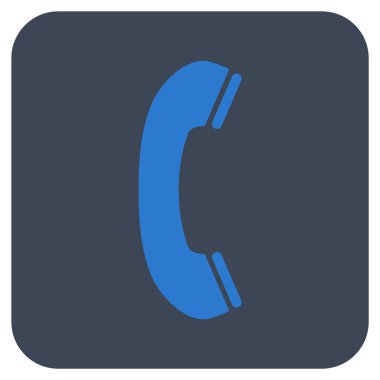 Telefon alıcı düz kare vektör simgesi