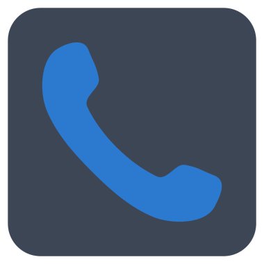Telefon alıcı düz kare vektör simgesi