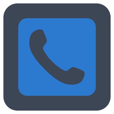 Telefon düz kare vektör simgesi